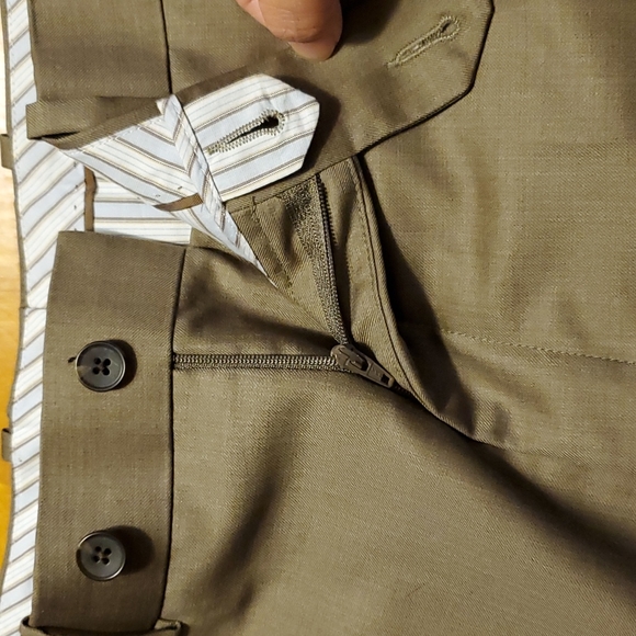 Paul Betenly Florence Vantage Super 120's Wool Men's Mid Tan Suit Pants - 38R - Picture 6 of 9